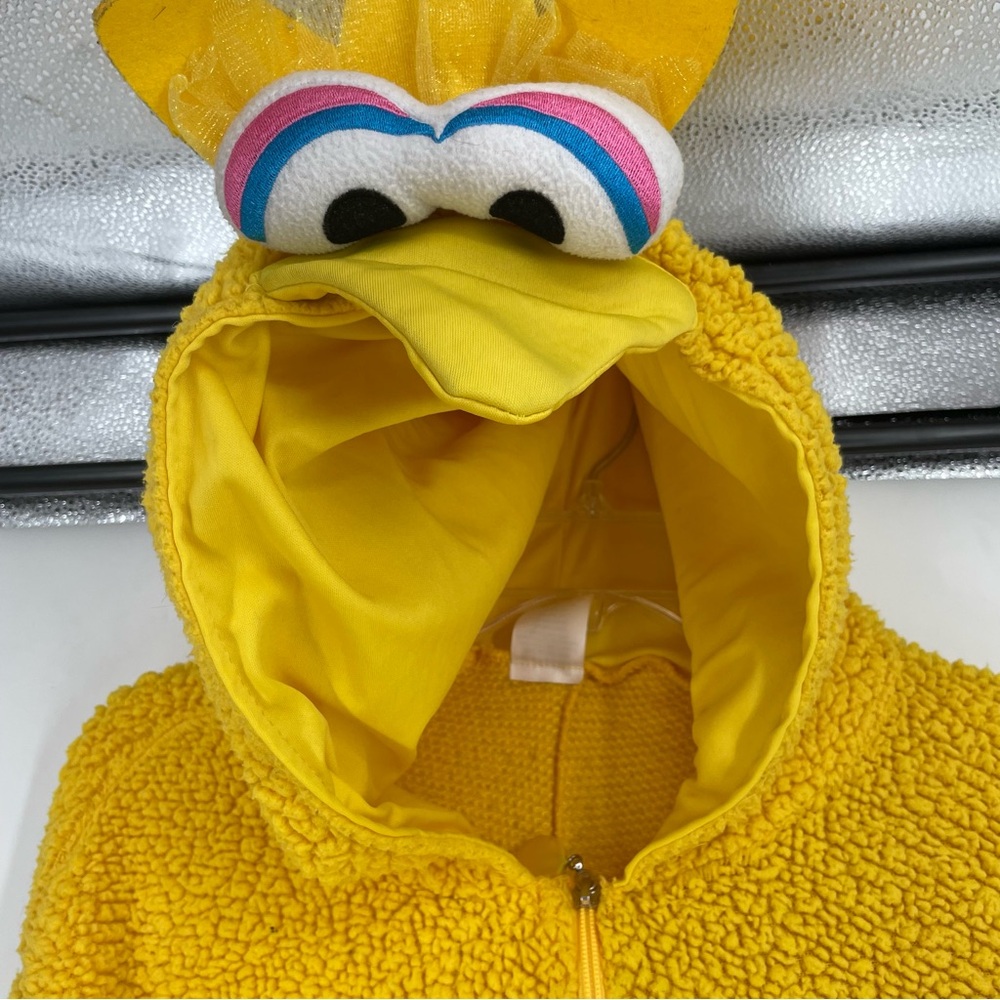 Sesame Street Big Bird One Piece Costume Adult Small Medium Yellow Fleece